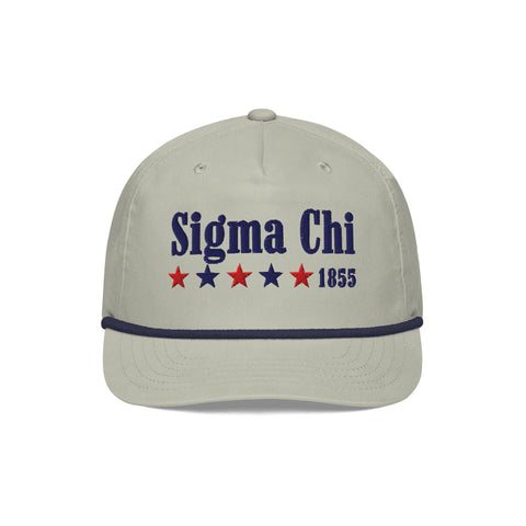 All American Embroidered Fraternity Rope Hat