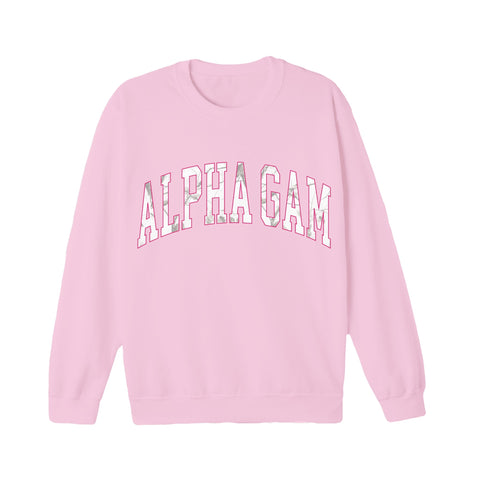 White Camo Sorority Crewneck