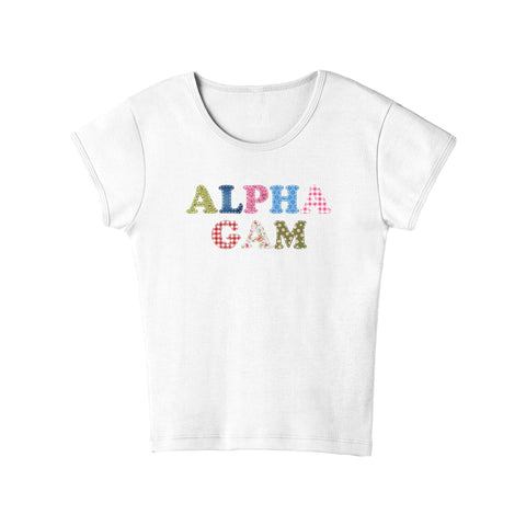 Patch Perfect Sorority Baby Tee