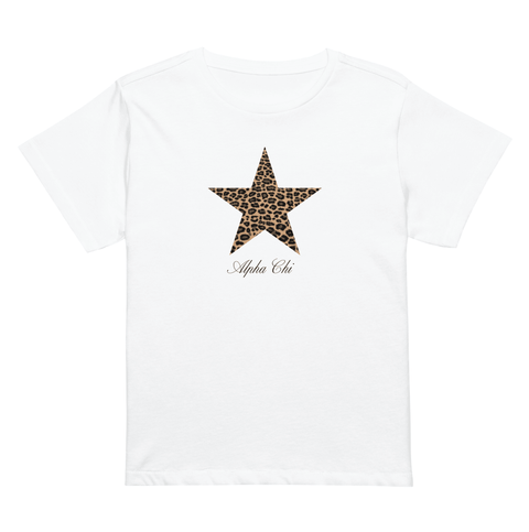 Cosmic Cheetah Baby Tee-Alpha Chi Omega-S-cheetah, leopard, white