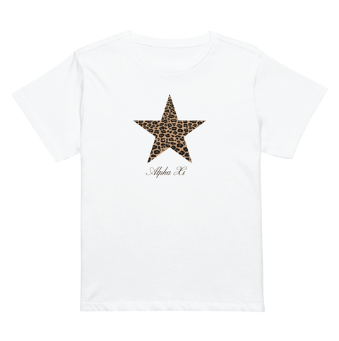 Cosmic Cheetah Baby Tee-Alpha Xi Delta-S-cheetah, leopard, white