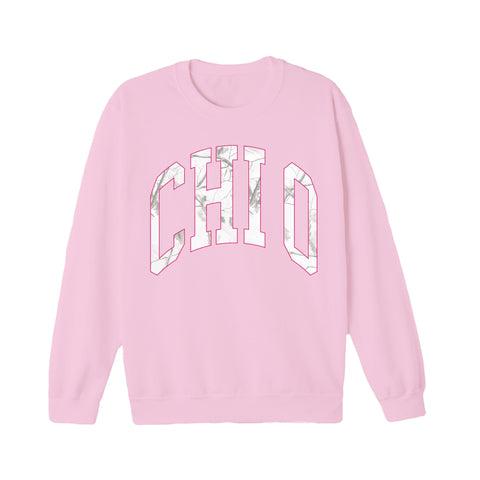 White Camo Sorority Crewneck