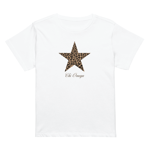 Cosmic Cheetah Baby Tee-Chi Omega-S-cheetah, leopard, white