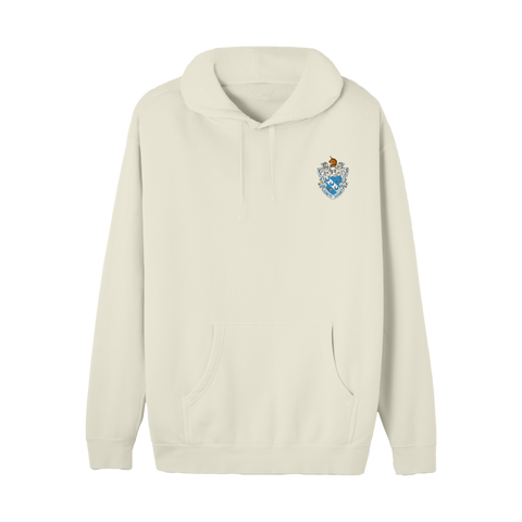 Crest Hoodie-cream, white