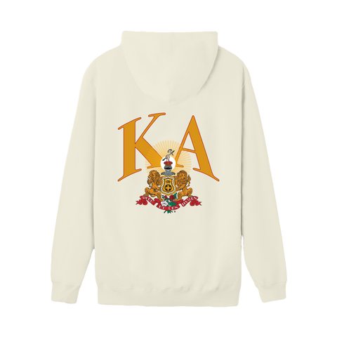 Crest Hoodie-Kappa Alpha Order-M-cream, white