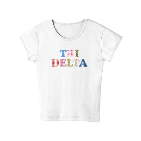 Patch Perfect Sorority Baby Tee