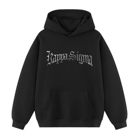 Forged Hoodie-Kappa Sigma-M-black, chrome, metallic