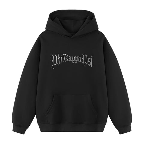 Forged Hoodie-Phi Kappa Psi-M-black, chrome, metallic