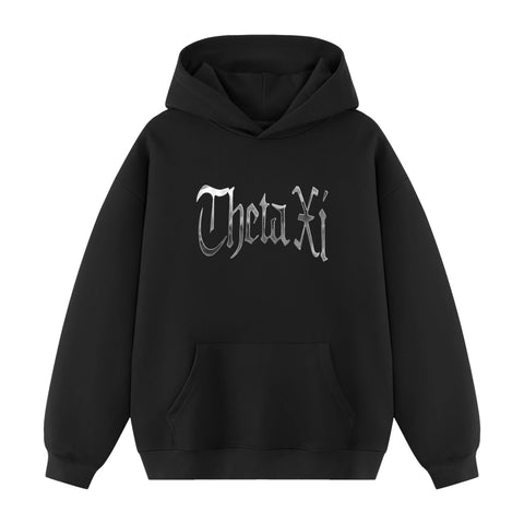 Forged Hoodie-Theta Xi-M-black, chrome, metallic