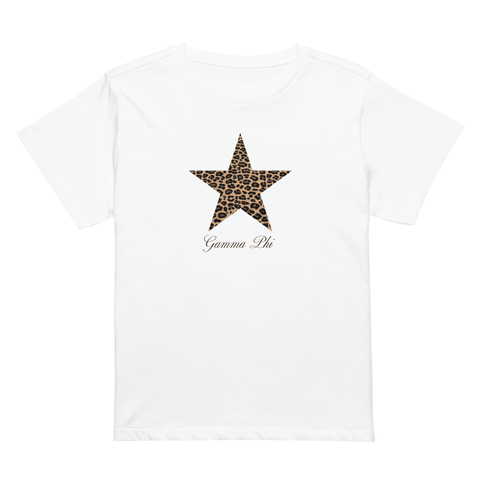 Cosmic Cheetah Baby Tee-Gamma Phi Beta-S-cheetah, leopard, white