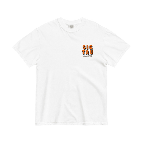 Hit The Slopes Fraternity Tee-Sigma Tau Gamma-M-white