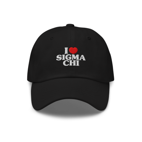 I Heart Hat-Sigma Chi-black