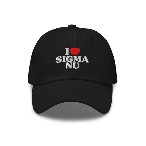 I Heart Hat-Sigma Nu-black