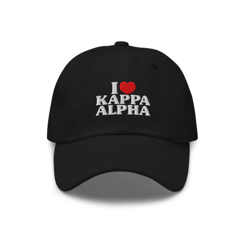 I Heart Hat-Kappa Alpha Order-black