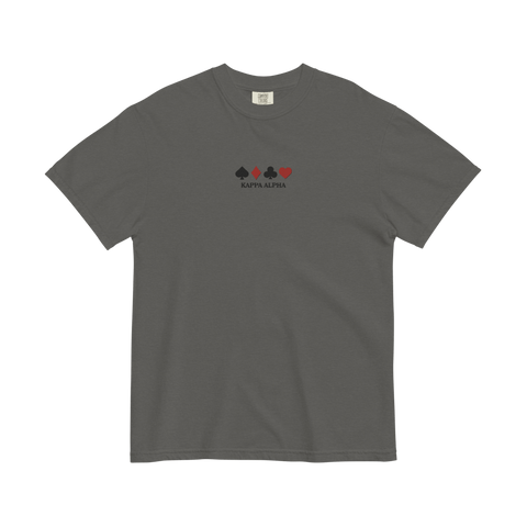 Suits Embroidered Tee-Kappa Alpha-M-black, gray