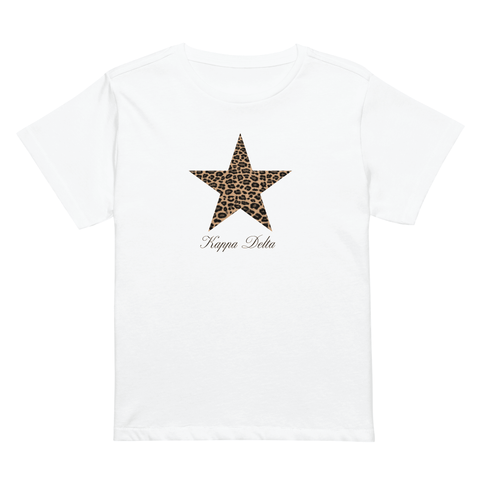 Cosmic Cheetah Baby Tee-Kappa Delta-S-cheetah, leopard, white