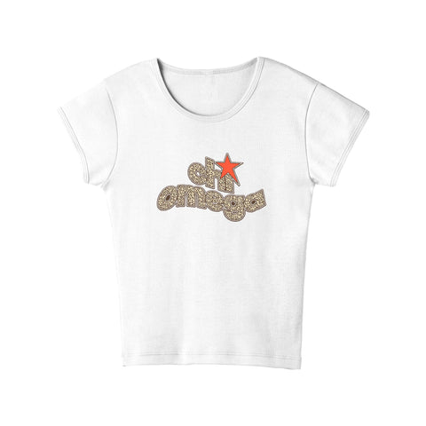 Leopard Luck Sorority Baby Tee