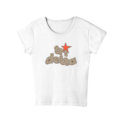 Leopard Luck Sorority Baby Tee