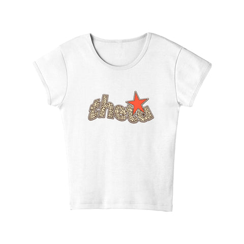 Leopard Luck Sorority Baby Tee