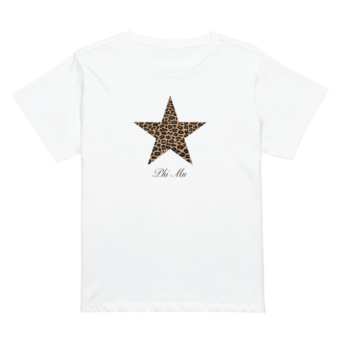 Cosmic Cheetah Baby Tee-Phi Mu-S-cheetah, leopard, white