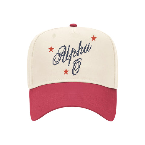 Pixel Script Embroidered Sorority Hat