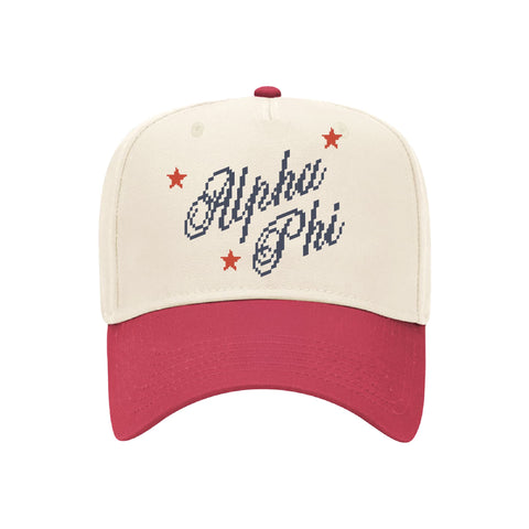 Pixel Script Embroidered Sorority Hat