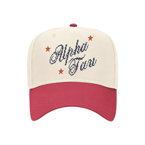 Pixel Script Embroidered Sorority Hat