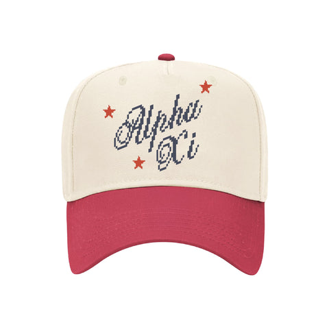 Pixel Script Embroidered Sorority Hat