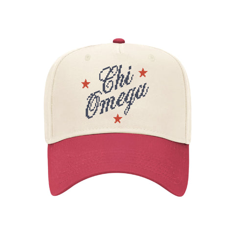 Pixel Script Embroidered Sorority Hat