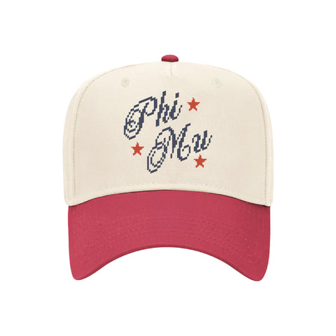 Pixel Script Embroidered Sorority Hat