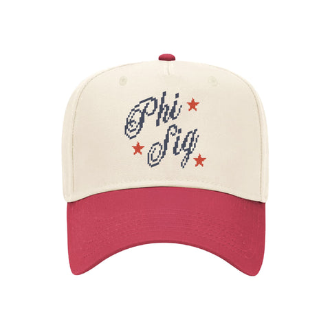 Pixel Script Embroidered Sorority Hat