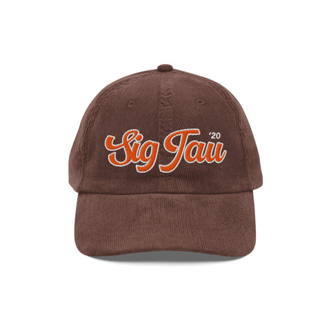 Retro Script Fraternity Corduroy Cap