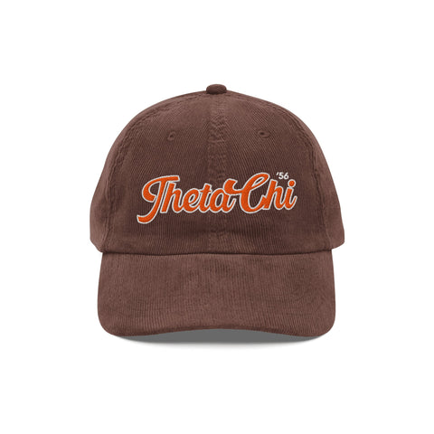 Retro Script Fraternity Corduroy Cap