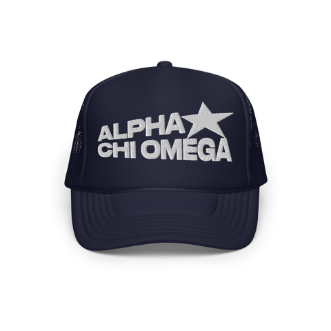 Upon a Star Hat-Alpha Chi Omega-blue, navy