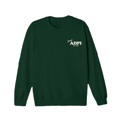 Greetings From Camp Crewneck-Alpha Delta Pi-M-green