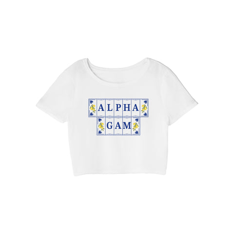 Lemon Lane Sorority Crop Tee