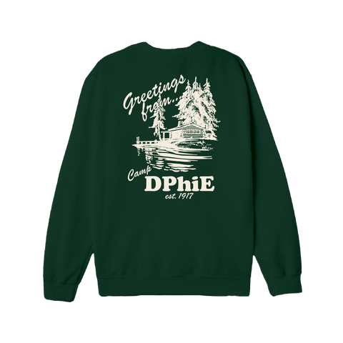 Greetings From Camp Crewneck-green