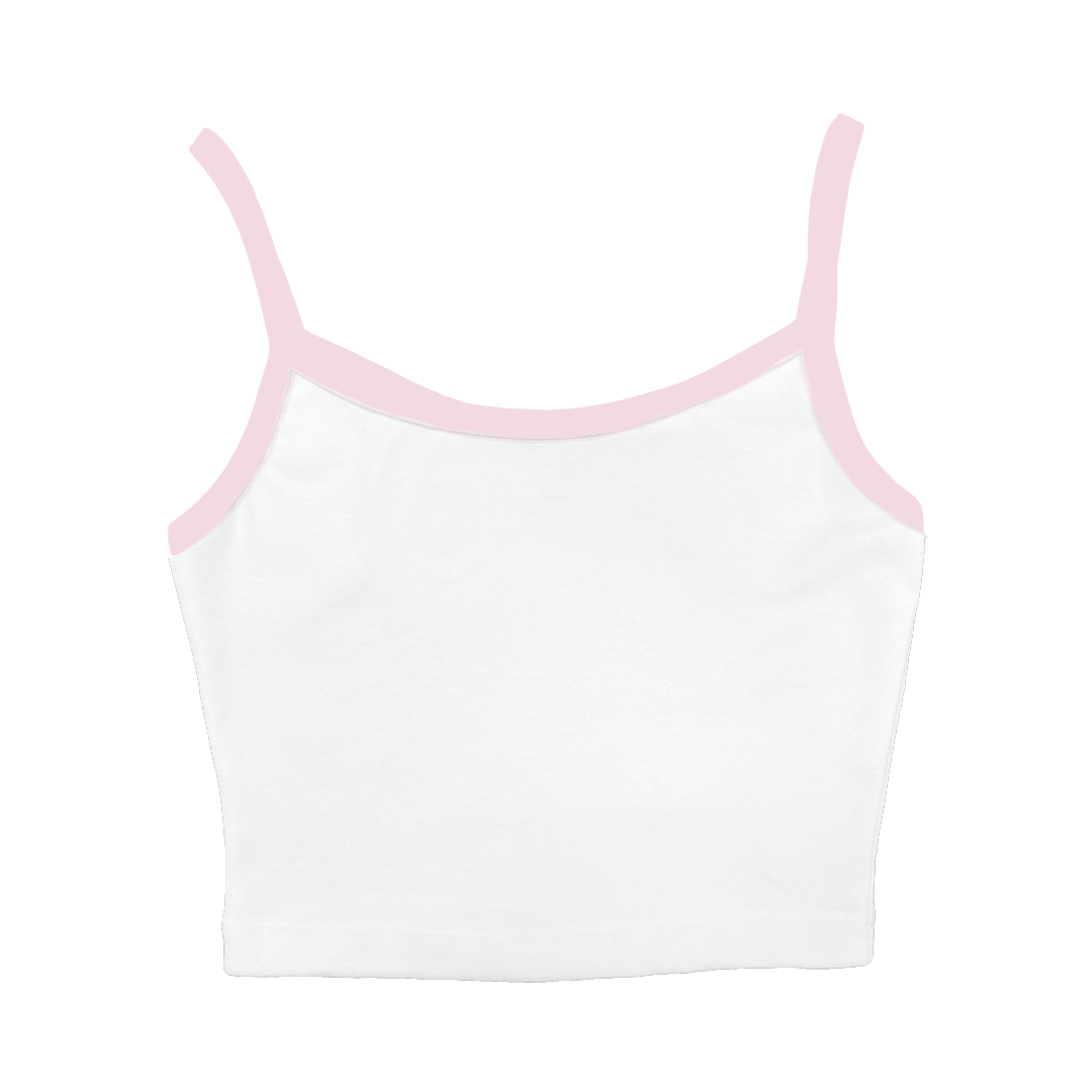 Cropped Hermosa Tank Two Tone Color (Thin Strap Tank)