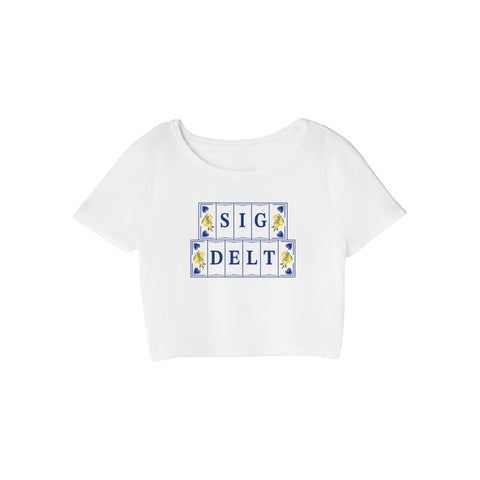 Lemon Lane Sorority Crop Tee