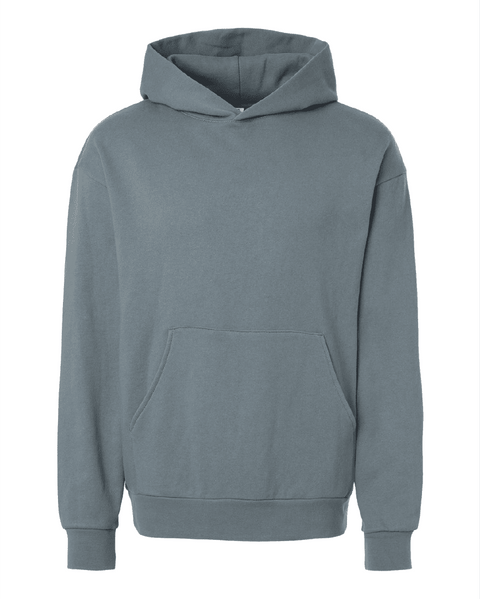 Independent Trading Co IND280SL Avenue Midweight No Drawstring Hoodie in Blue Magic