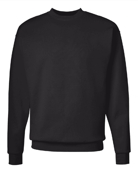 Hanes P160 standard unisex crewneck in black