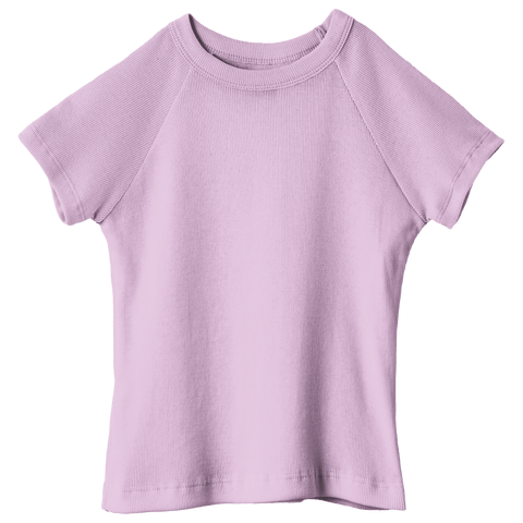 Newport Tee, full-length fitted raglan baby tee in Aphrodite Approved color