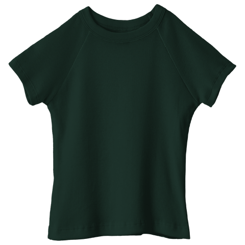 Newport Tee, full-length fitted raglan baby tee in Camp Cutie color