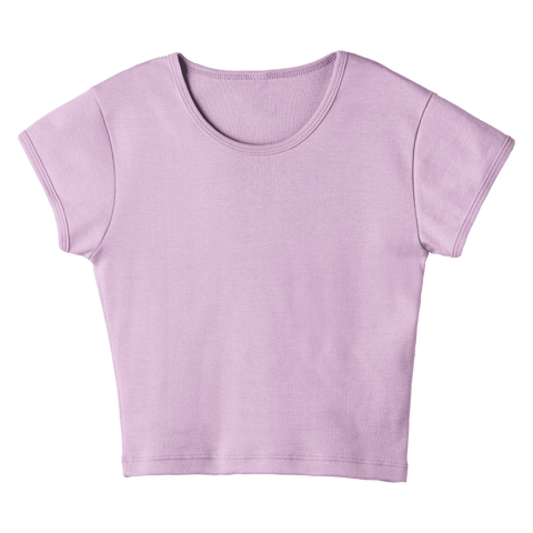 Venice Tee, cropped fitted cap sleeve baby tee in Aphrodite Approved color