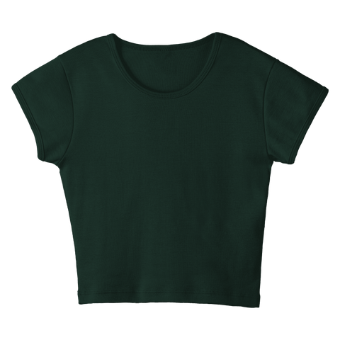 Venice Tee, cropped fitted cap sleeve baby tee in Camp Cutie color