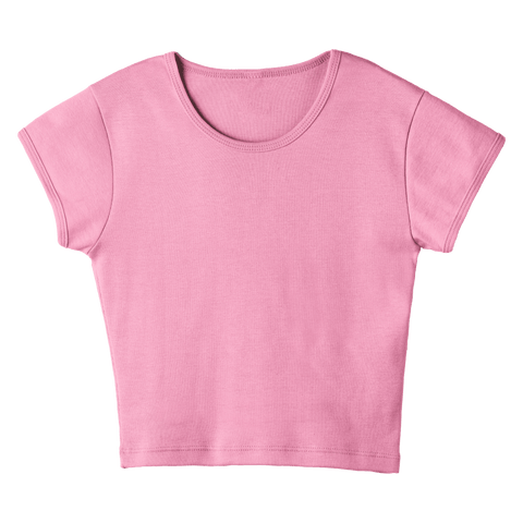 Venice Tee, cropped fitted cap sleeve baby tee in Dream House color