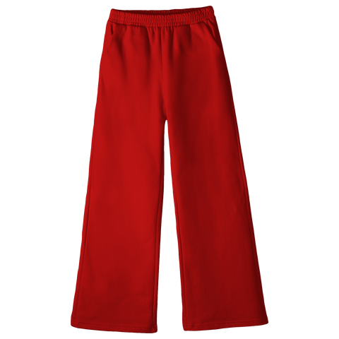 Catalina Sweats, custom fleece flare sweatpants in Cherry Whisper color