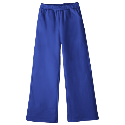 Catalina Sweats, custom fleece flare sweatpants in Lazuli Lover color