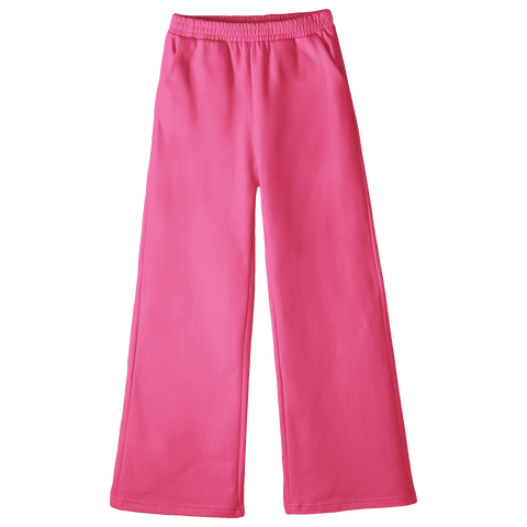 Catalina Sweats, custom fleece flare sweatpants in Pinki Minaj color