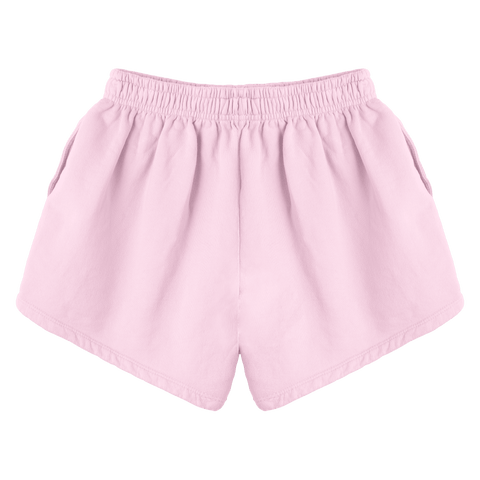 Miami Shorts, custom mid-rise fleece sweat shorts in BB Blush color